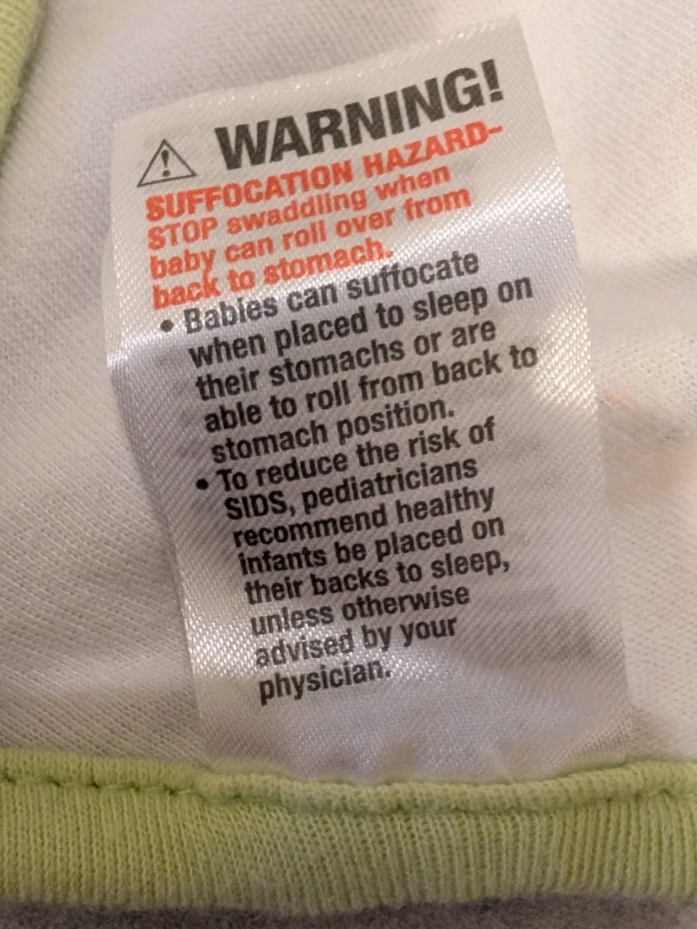 SwaddleMe White Baby Swaddle with Yellow and Light Green Bee Print